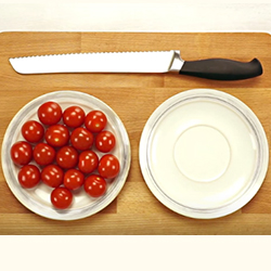 tagliare 20 pomodorini in 5 secondi